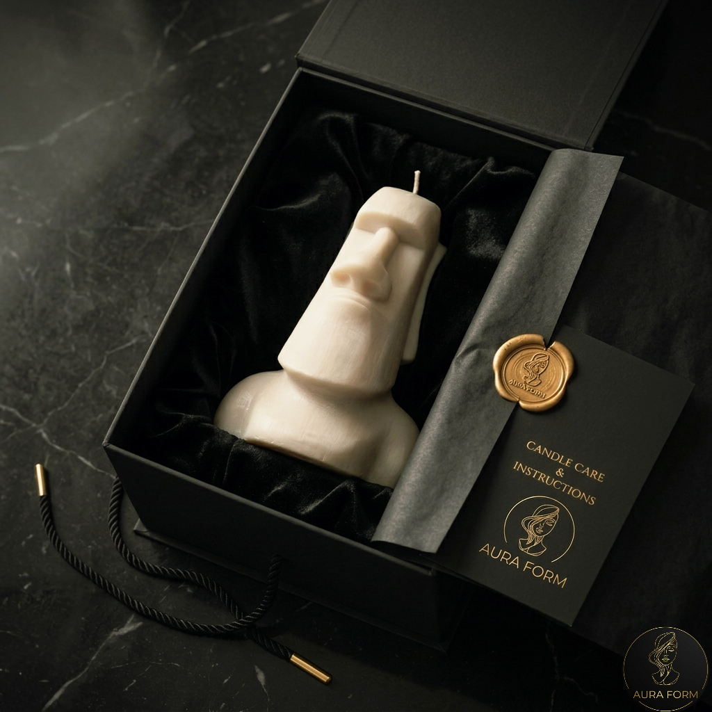 Woskowa figura XL - Moai